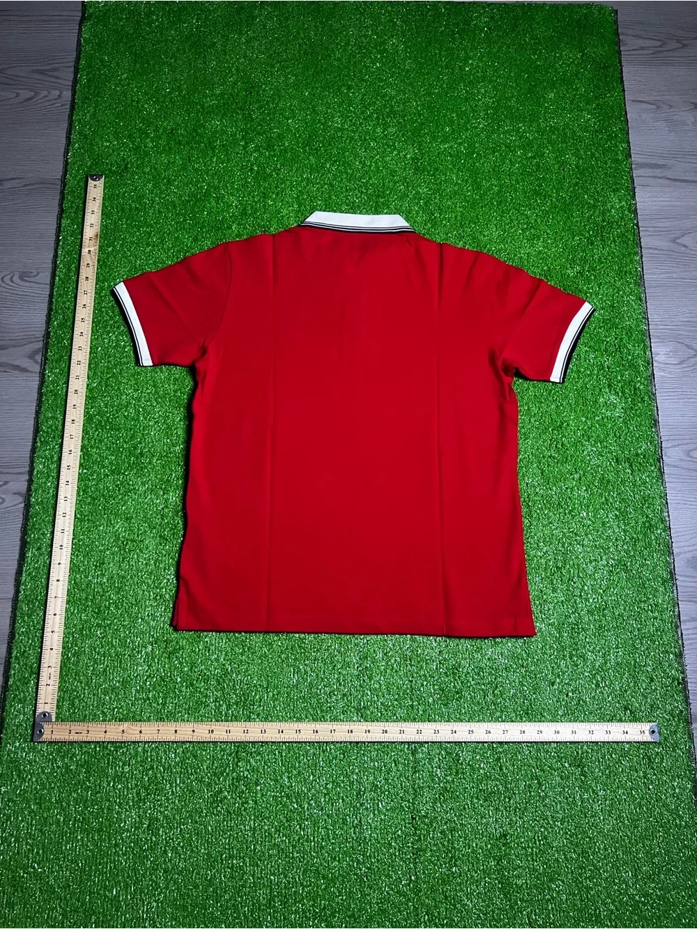 Gucci Red Polo with White Contrast Collar